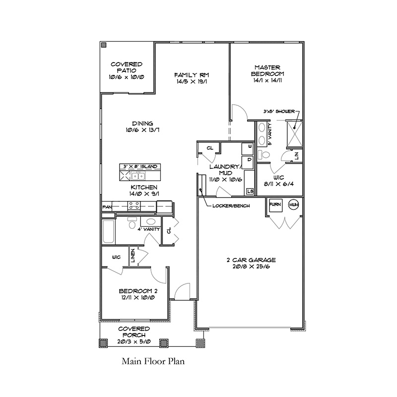 2CR EPV 2 Bed Mktg flr plan