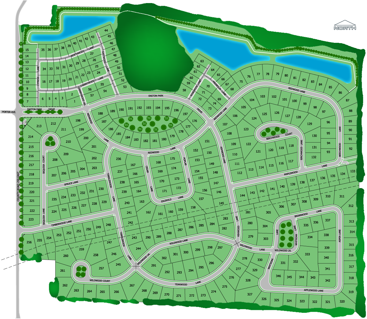 Easton Park map